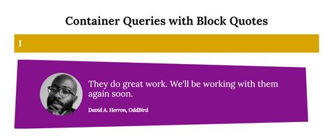 blockquote with magenta background and polygonal clip-path