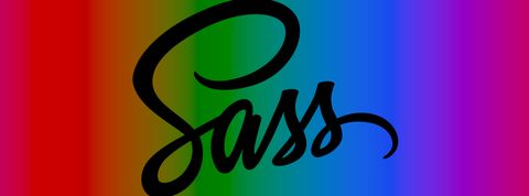 Sass logo in black
on top of bright oklch color gradient

