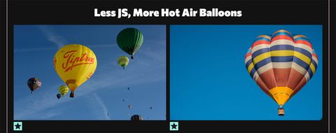 Grid of hot air balloon images