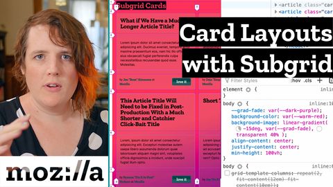 CSS snippet with card layout demo