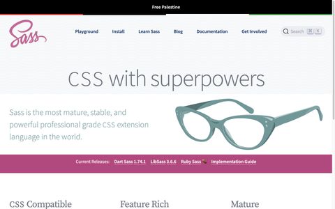 Homepage for the Sass project at sass-lang.com
